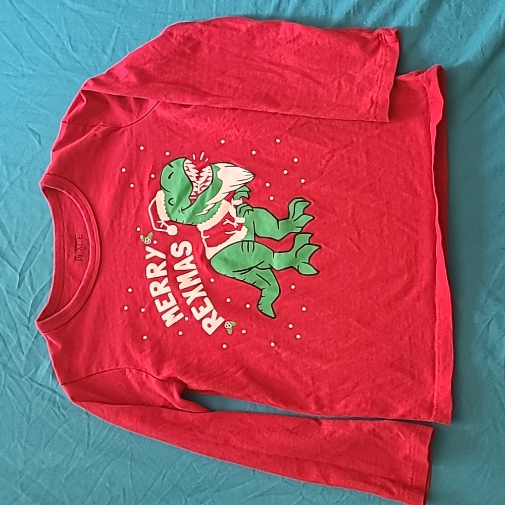 Childrens Place Merry Rexmas Long Sleeve Tshirt